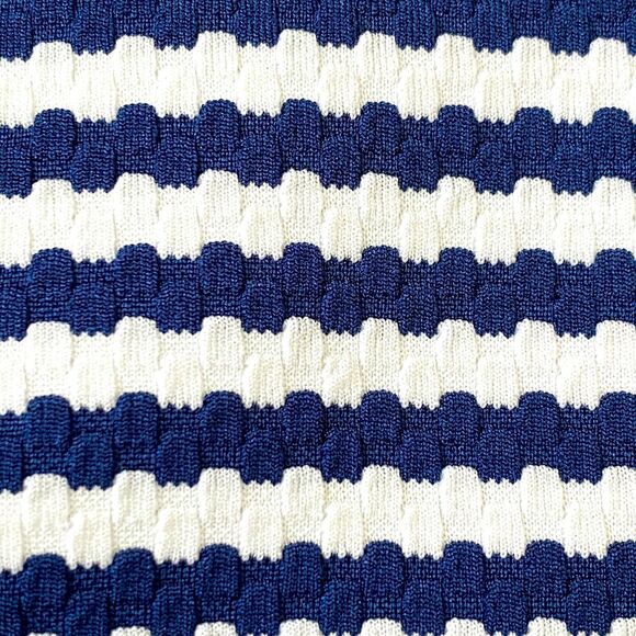 PERSAYA GIRL Dress Size 5 Short Sleeves Classic Preppy Navy Blue White Stripes - Picture 3 of 7